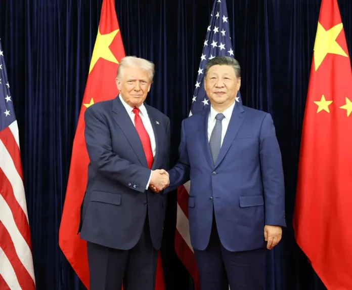 Xi Jinping and Trump-Xinhua